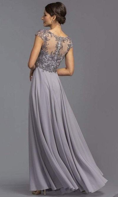 Aspeed Design - M2100 Illusion Cap Sleeve Jeweled Dress Special Occasion Dress