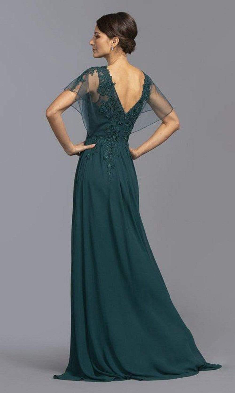 Aspeed Design - M2192 V Neck Embroidered A-Line Dress Mother of the Bride Dresses