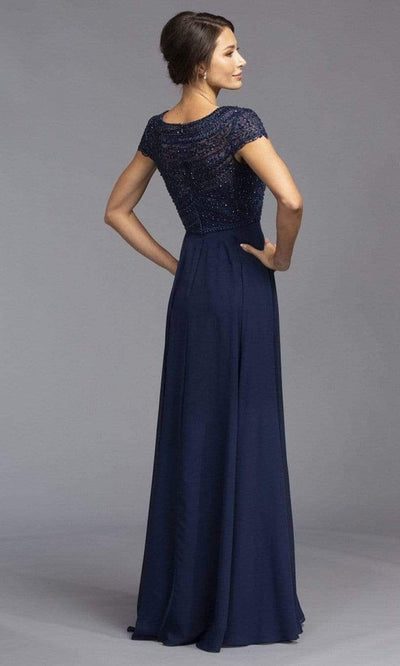 Aspeed Design - M2194 Short Sleeve Embroidered A-Line Dress Mother of the Bride Dresses