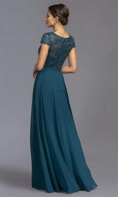 Aspeed Design - M2194 Short Sleeve Embroidered A-Line Dress Mother of the Bride Dresses