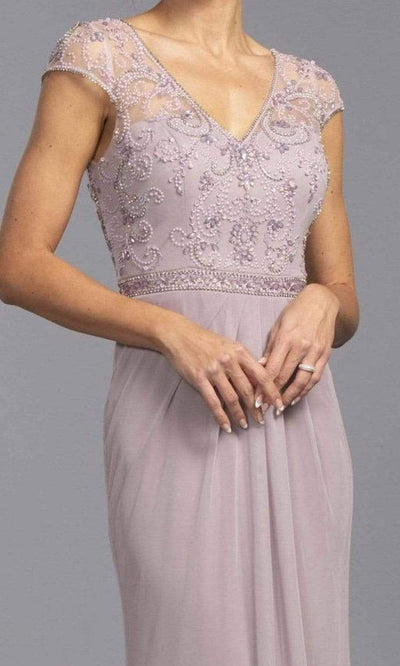 Aspeed Design - M2321 Pearl Accented Formal Dress Mother of the Bride Dresses