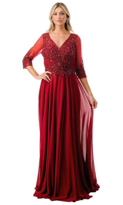 Aspeed Design M2722 - A-Line Evening Gown M / Burgundy