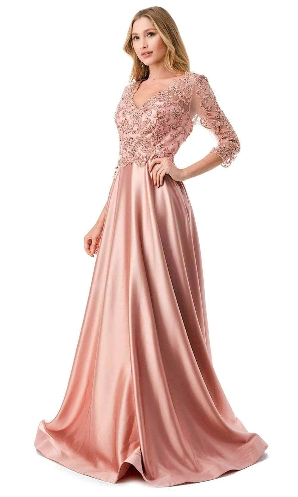 Aspeed Design M2734F - Quarter Sleeve Formal Dress