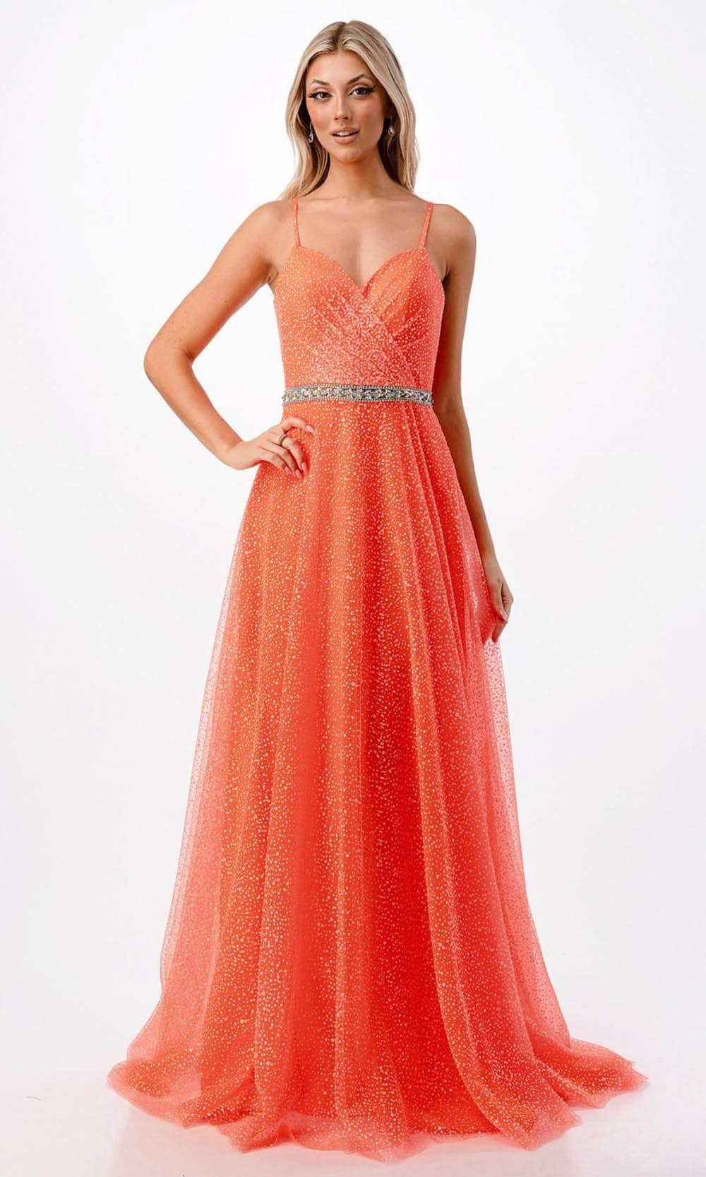 Aspeed Design P2105 - Beaded Prom Gown XS / Orange