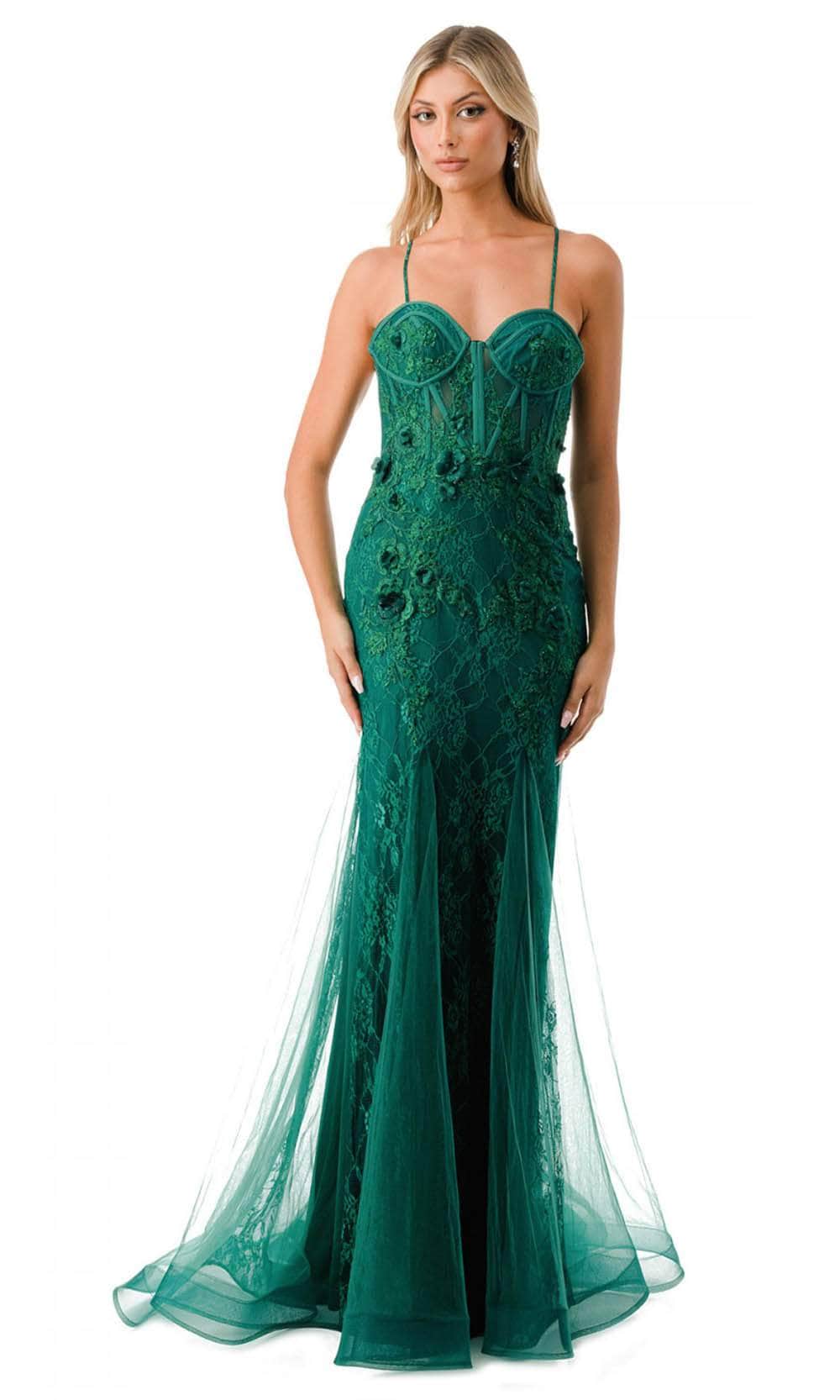 Aspeed Design P2120 - Bustier Bodice Prom Gown XS / Emerald