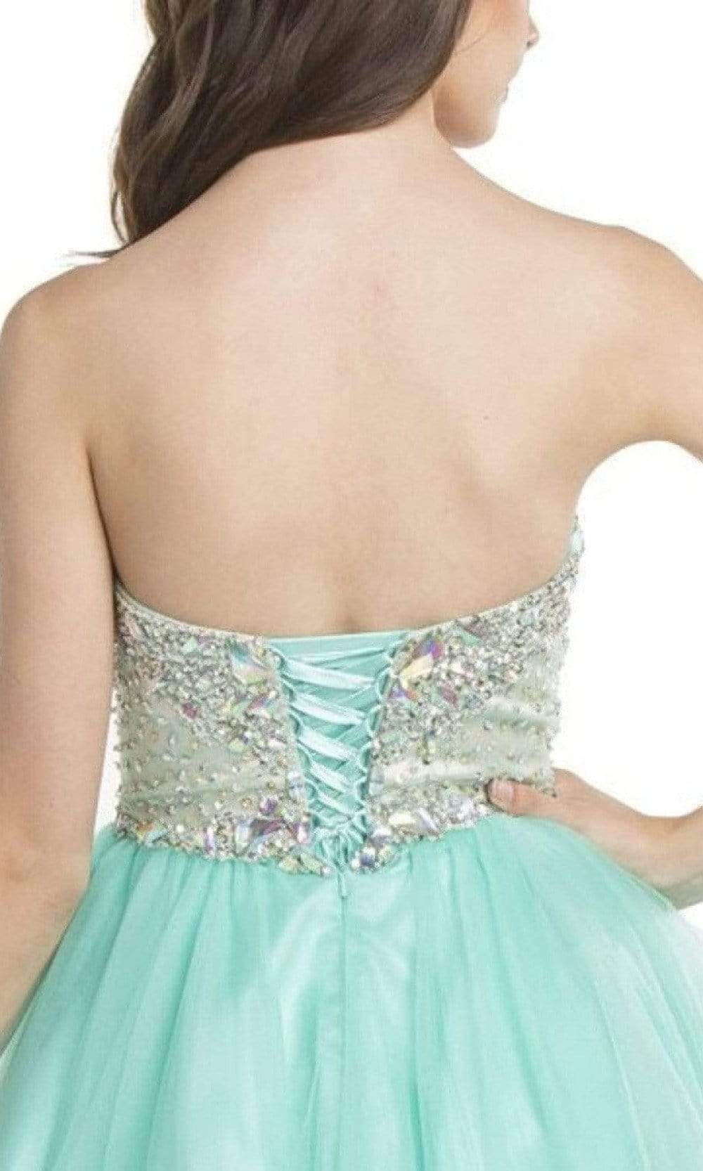 Aspeed Design - S1410 Beaded Sweetheart Bodice Fit And Flare Dress Homecoming Dresses