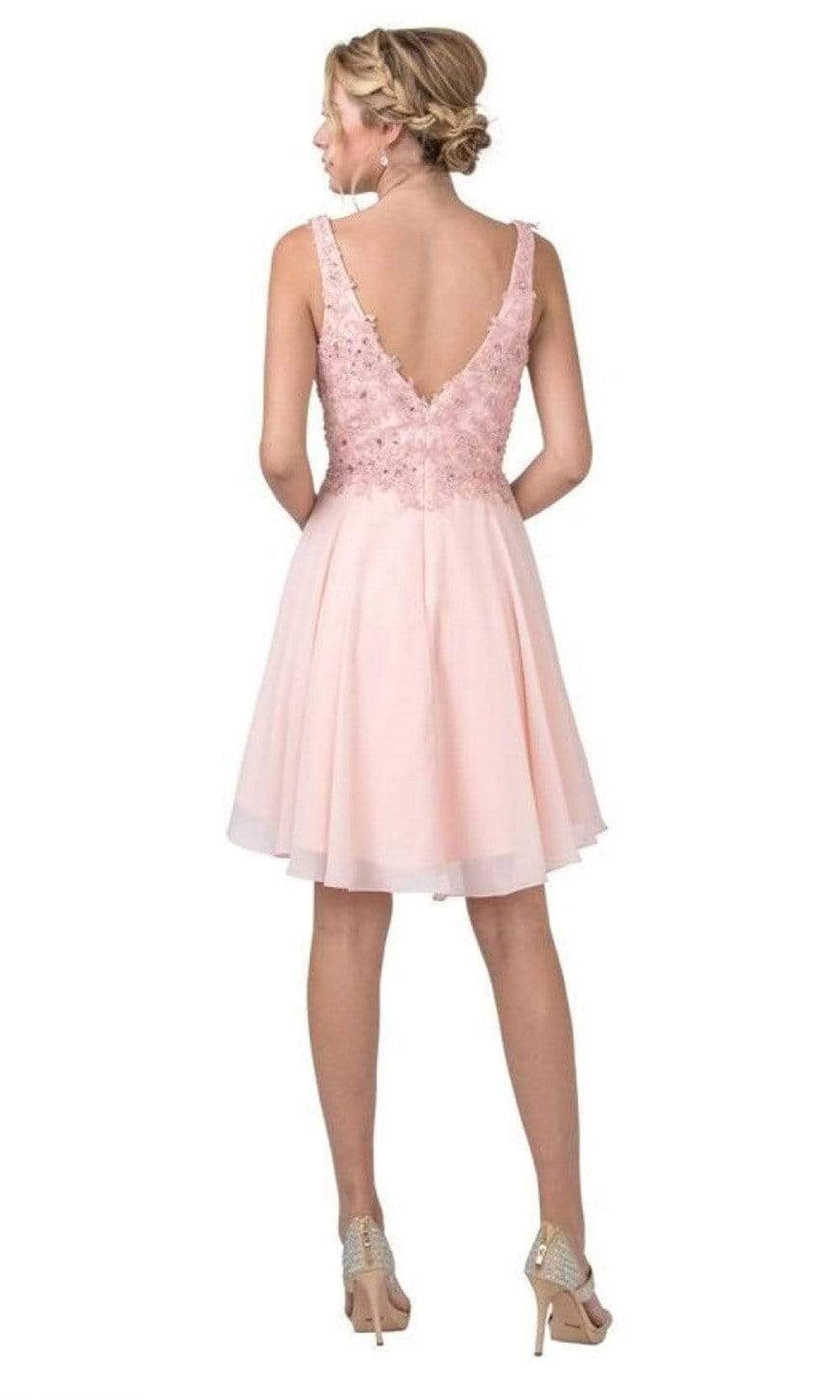 Aspeed Design - S2331 Sleeveless Plunging V-Neck Cocktail Dress Special Occasion Dress