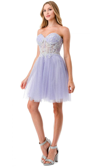 Aspeed Design S2745B - Strapless Cocktail Dress