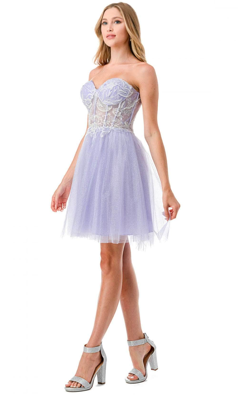 Aspeed Design S2745B - Strapless Cocktail Dress