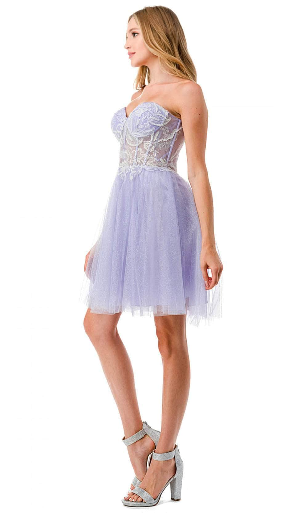 Aspeed Design S2745B - Strapless Cocktail Dress