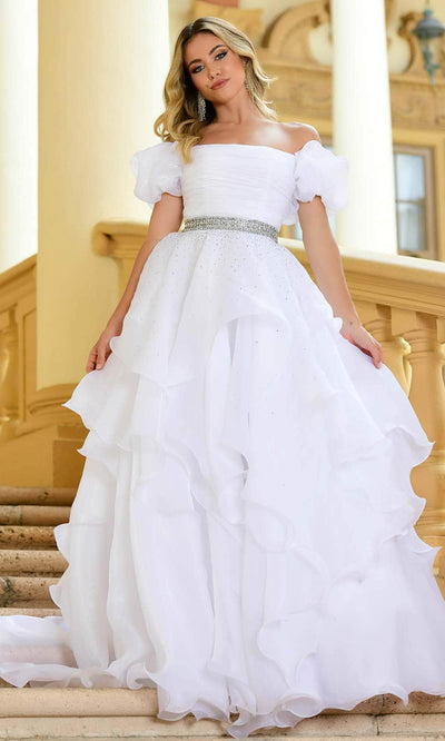 Ava Presley 28571 - Off Shoulder Ruffle Ballgown Special Occasion Dresses