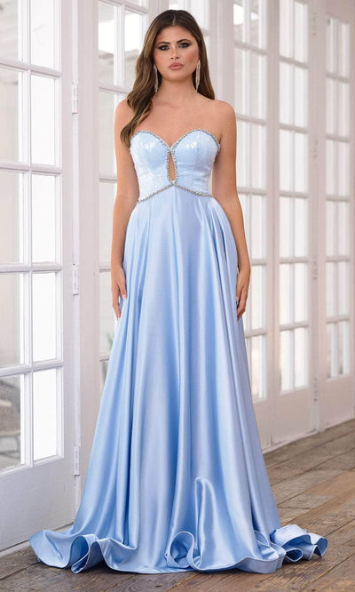 Ava Presley 39236 - Sweetheart Beaded Prom Dress Special Occasion Dresse 00 /  Light Blue