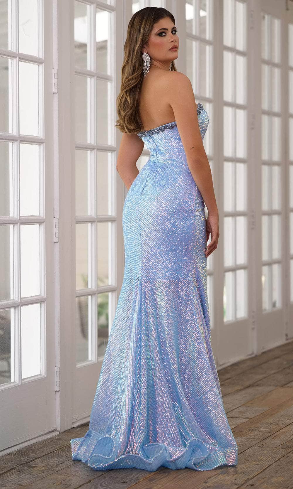 Grace Cobalt Sequin Lace Dress | Connected Apparel