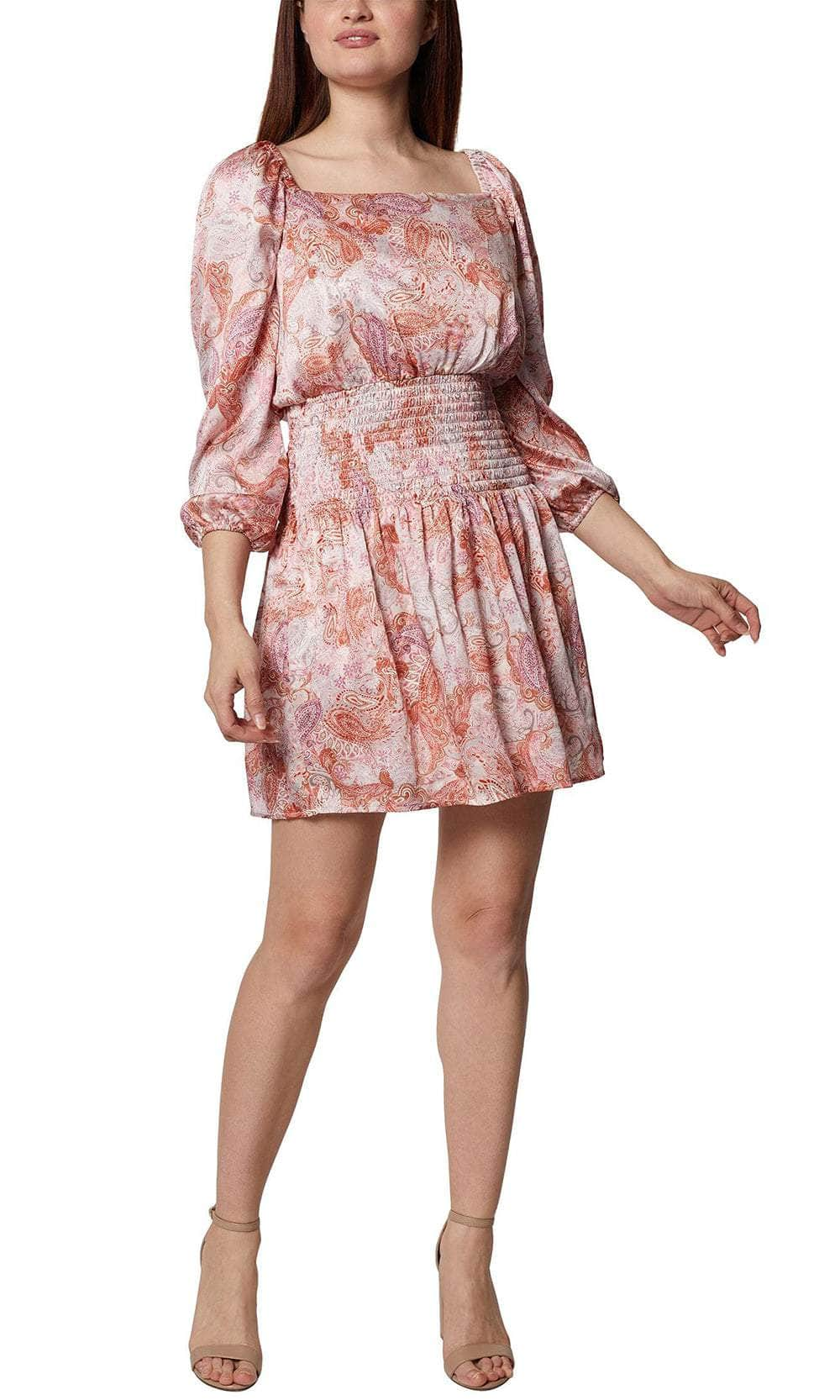 BCBG Generation GU07D02 - Square Paisley Print Casual Dress Cocktail Dresses 2 / Paisley