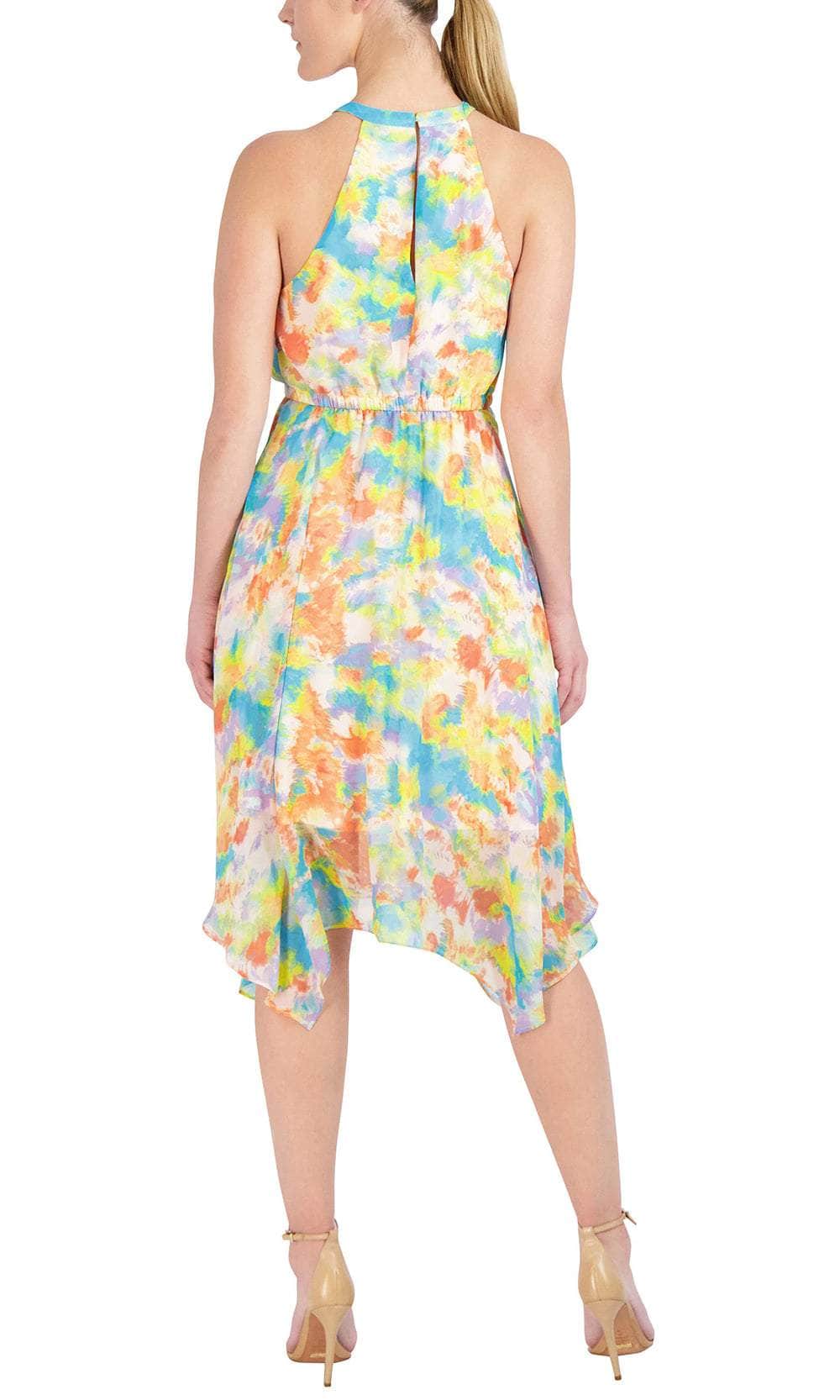 BCBG Generation GV01D72 - Short Chiffon A-Line Dress - Sleeveless, Elastic Waist, Keyhole Back, Short Hem ADASA BCBG Generation GV01D72 - Short Chiffon A-Line Dress - Sleeveless, Elastic Waist, Keyhole Back, Short Hem ADASA