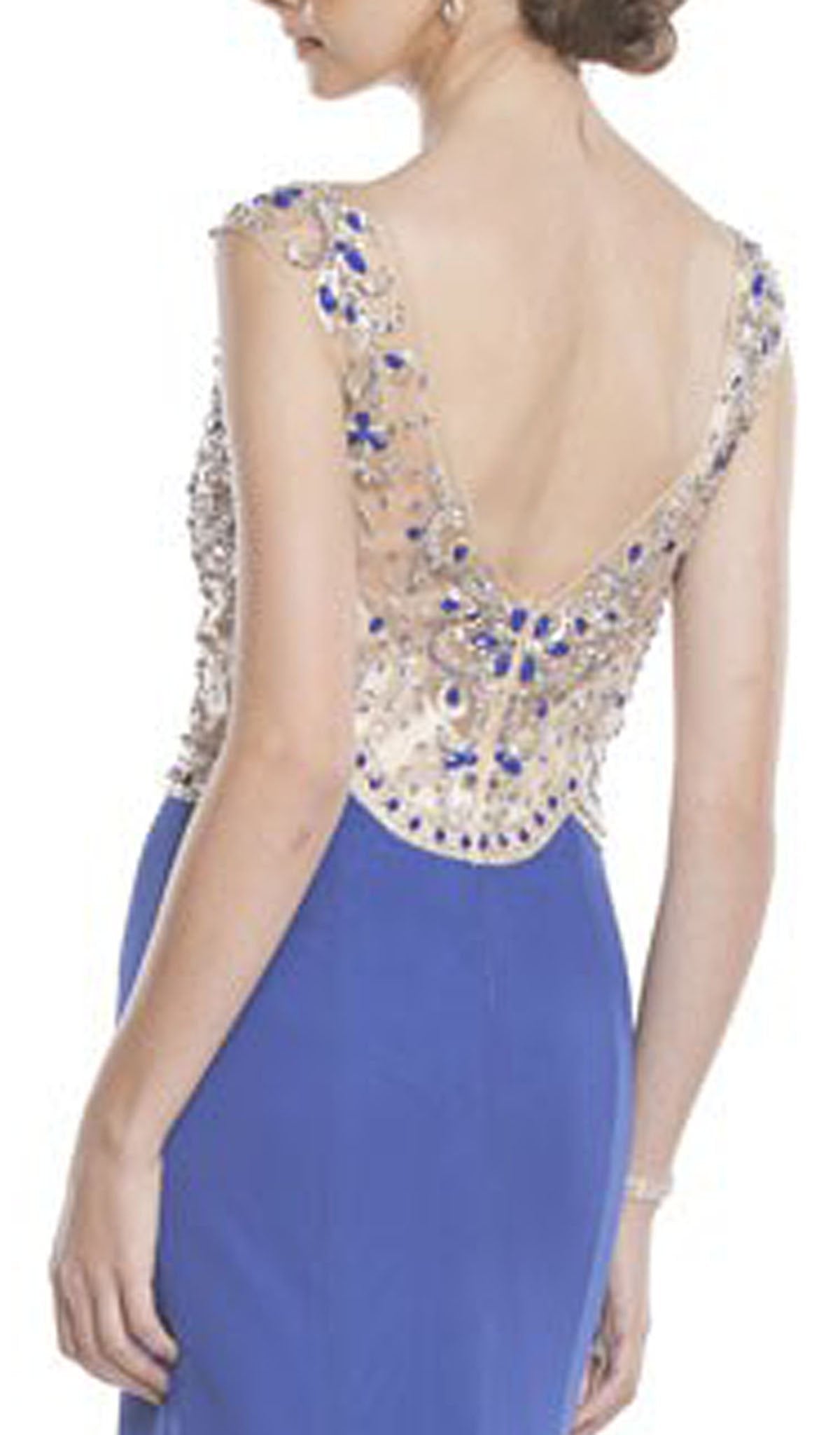 Beaded Scalloped Sheath Evening Dress Dress