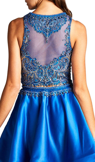 Beaded Two Piece A-line Homecoming Dress Homecoming Dresses