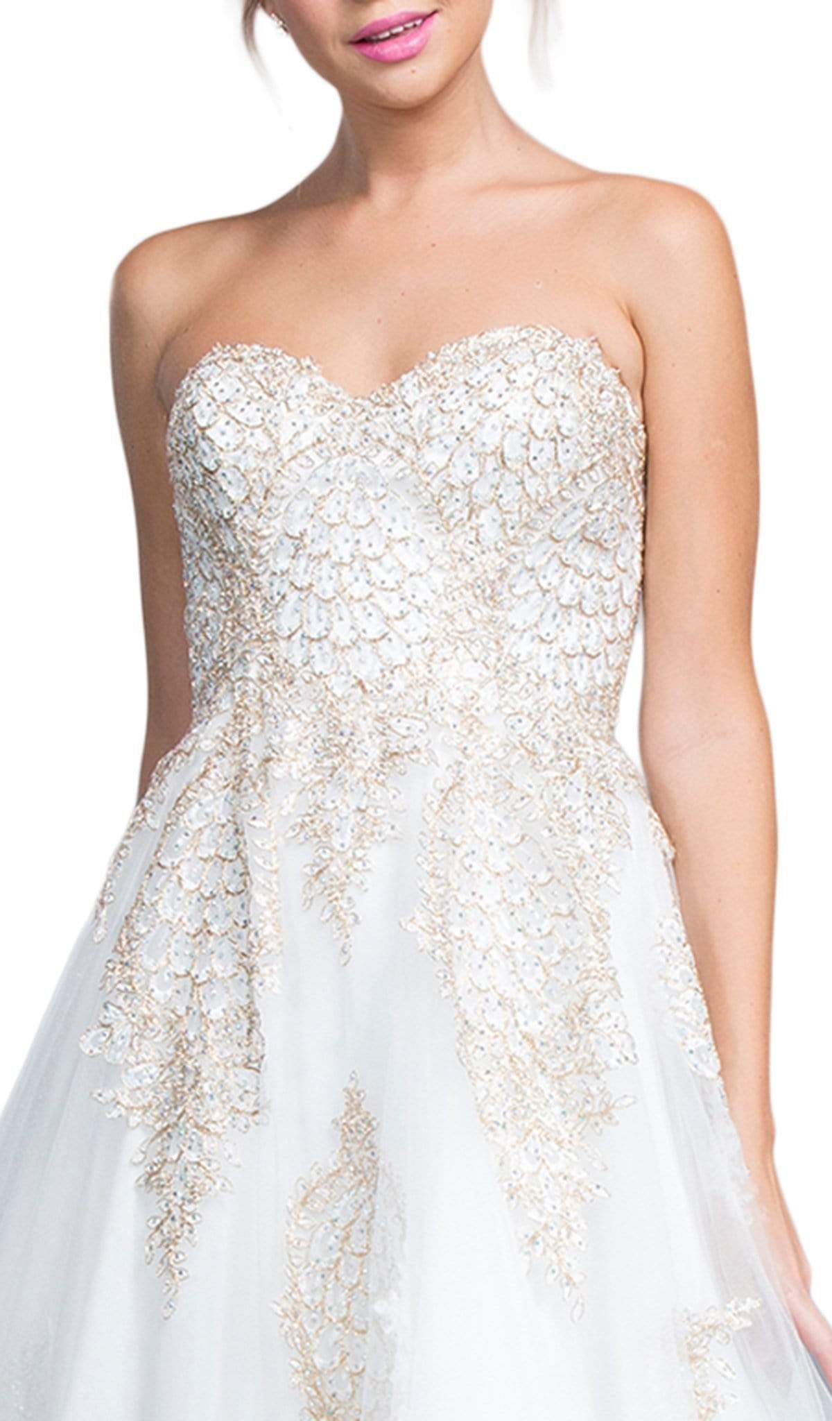 Bedazzled Strapless Sweetheart A-line Prom Dress Prom Dresses