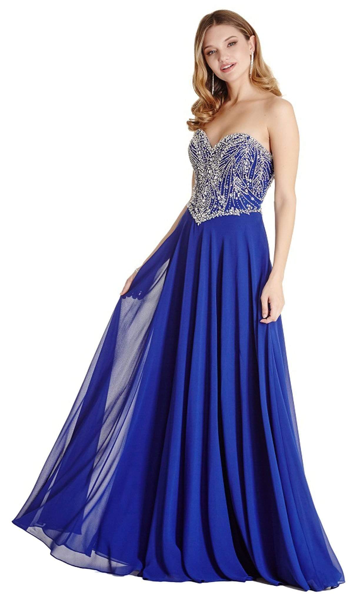 Bedazzled Sweetheart Prom Dress Prom Dresses XXS / Royal