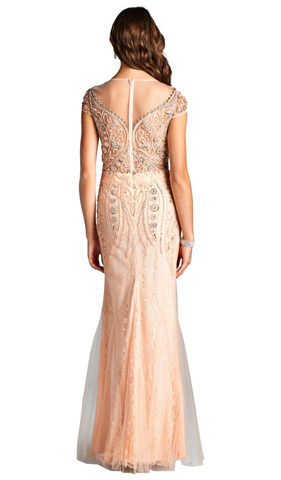 Bejeweled Lace Sheath Evening Dress Dress