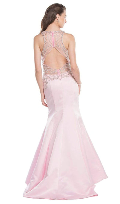 Bejeweled V-neck Mermaid Prom Dress Prom Dresses