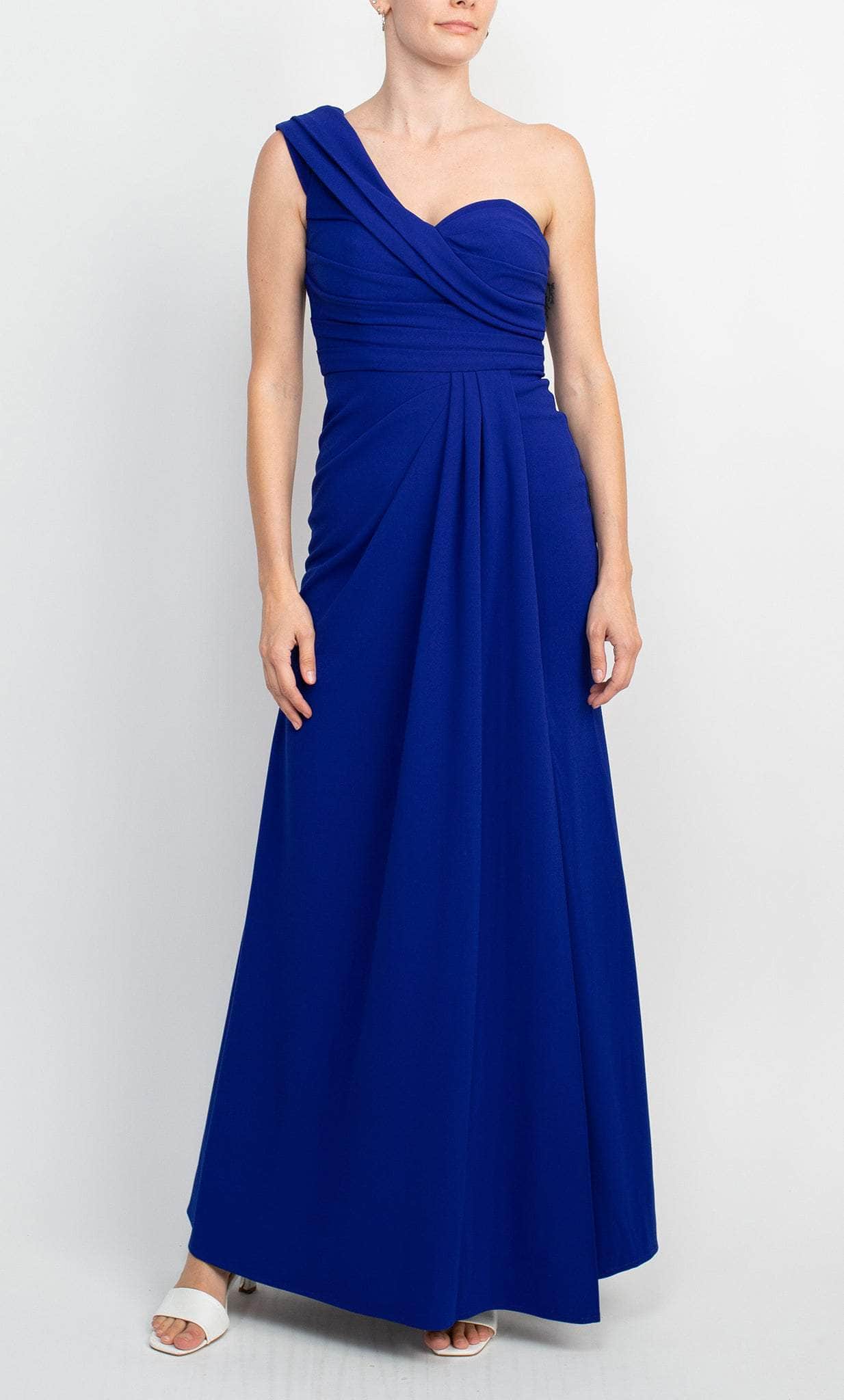 Betsey and Adam A24484 - One Shoulder Sweetheart Formal Dress Special Occasion Dress 2 / Marine