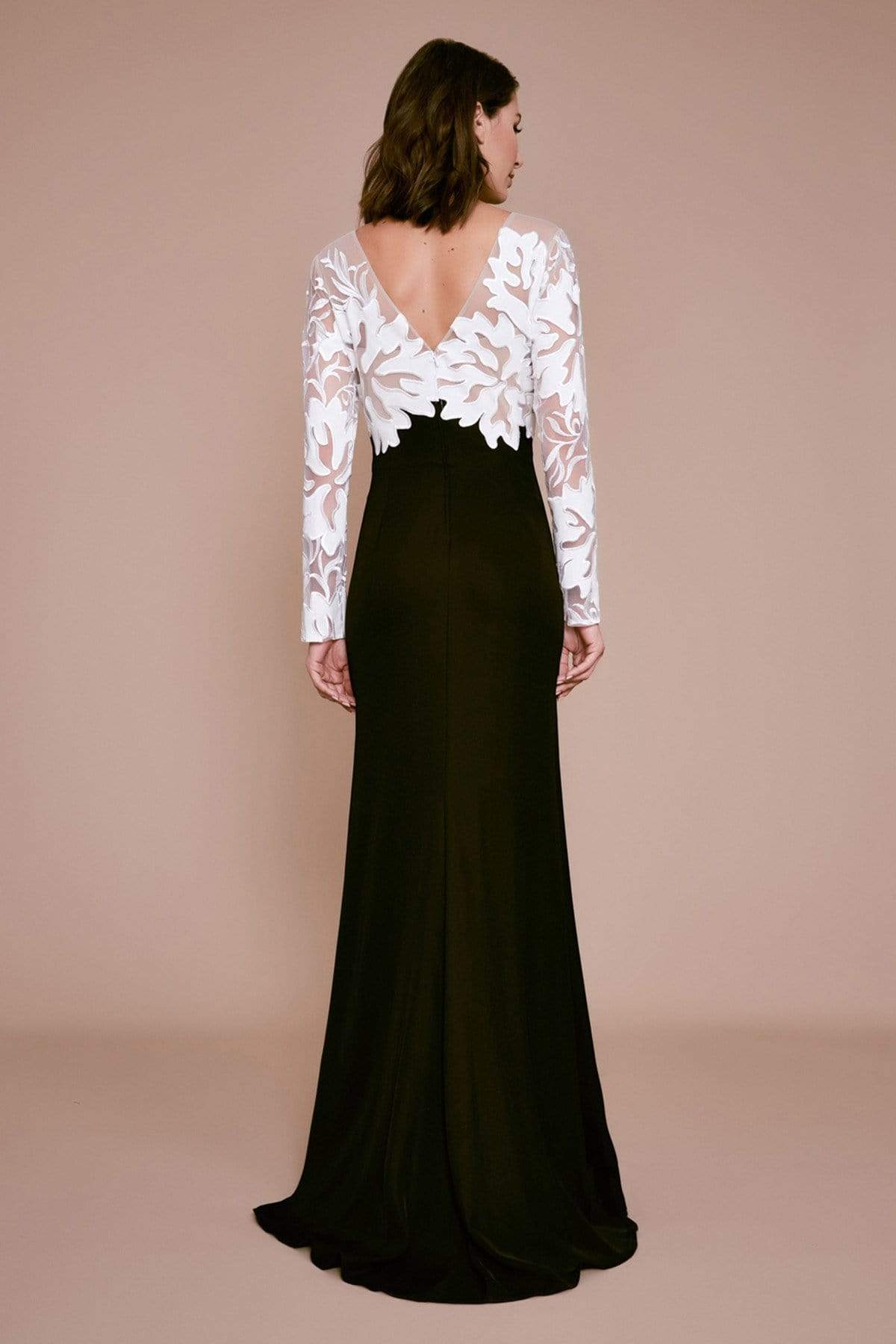 Tadashi Shoji - Embroidered Long Sleeve Sheath Dress Evening Dresses