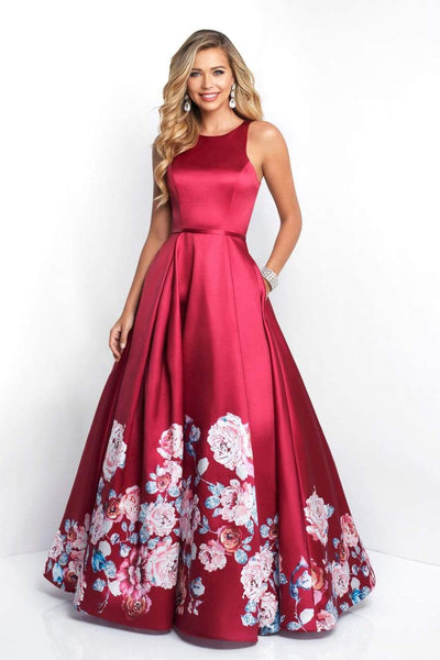 Blush by Alexia Designs - 11136 Sleeveless Mikado Floral Detail Gown Special Occasion Dress