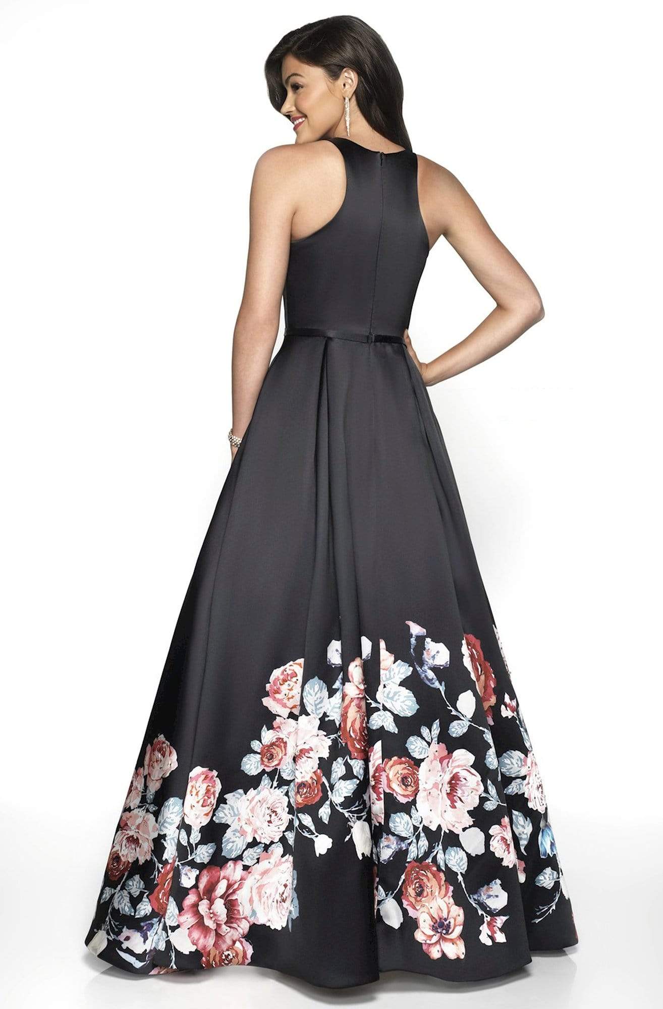 Blush by Alexia Designs - 11136Z Floral Print Mikado Ballgown Special Occasion Dress