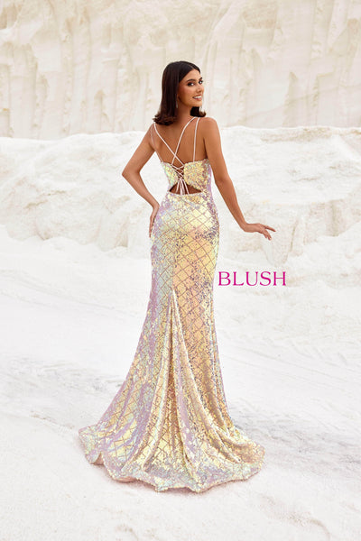 Blush by Alexia Designs 12125 - Dual Straps Mermaid Prom GownSpecial Occasion Dress
