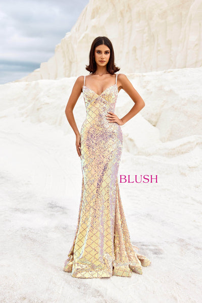 Blush by Alexia Designs 12125 - Dual Straps Mermaid Prom GownSpecial Occasion Dress