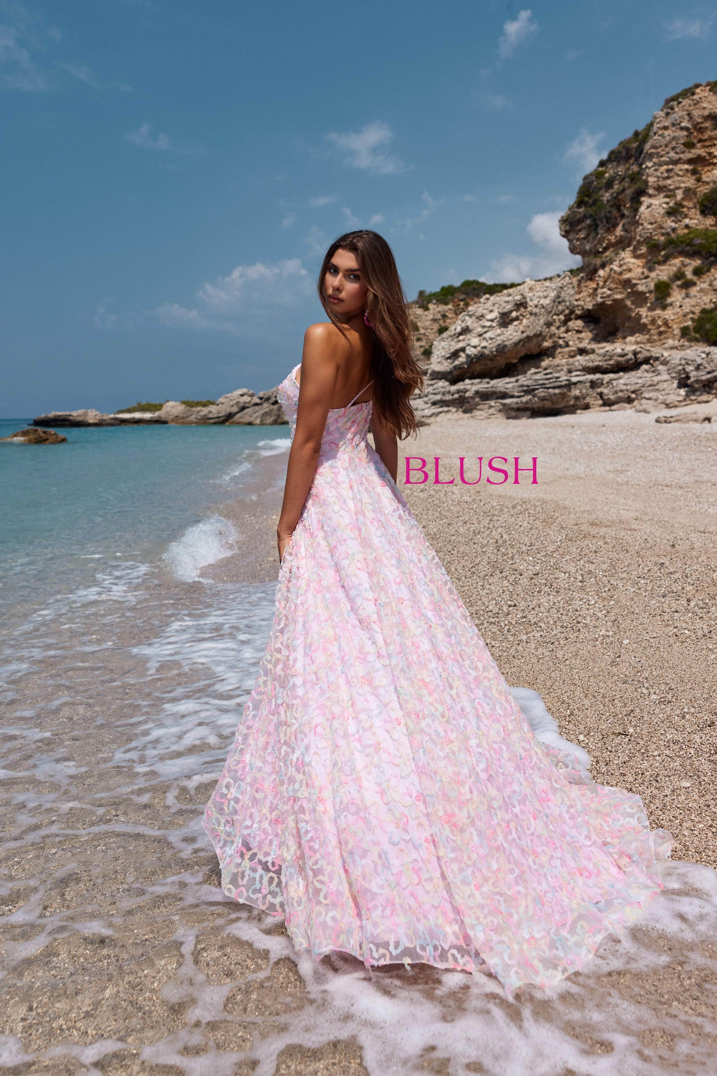 Blush by Alexia Designs 12129 - Appliqued One Shoulder Prom GownSpecial Occasion Dress