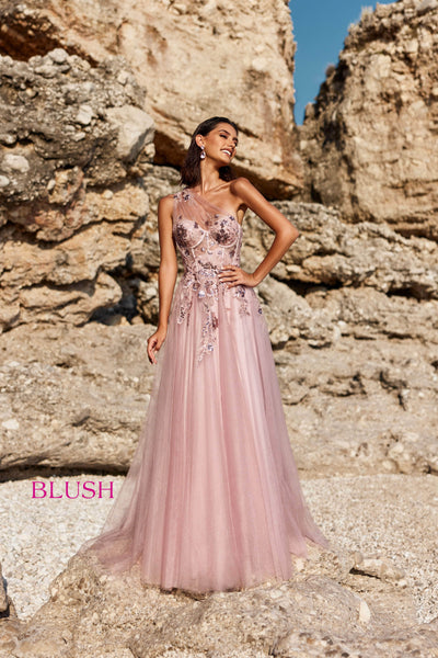 Blush by Alexia Designs 12166 - One-Sleeve A-line GownSpecial Occasion Dress