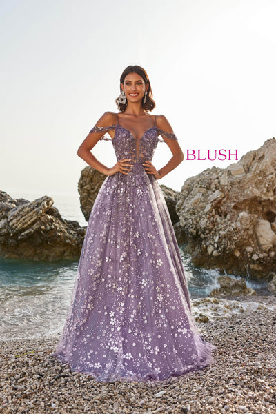 Blush by Alexia Designs 12171 - Deep Plunge A-Line Prom DressSpecial Occasion Dress