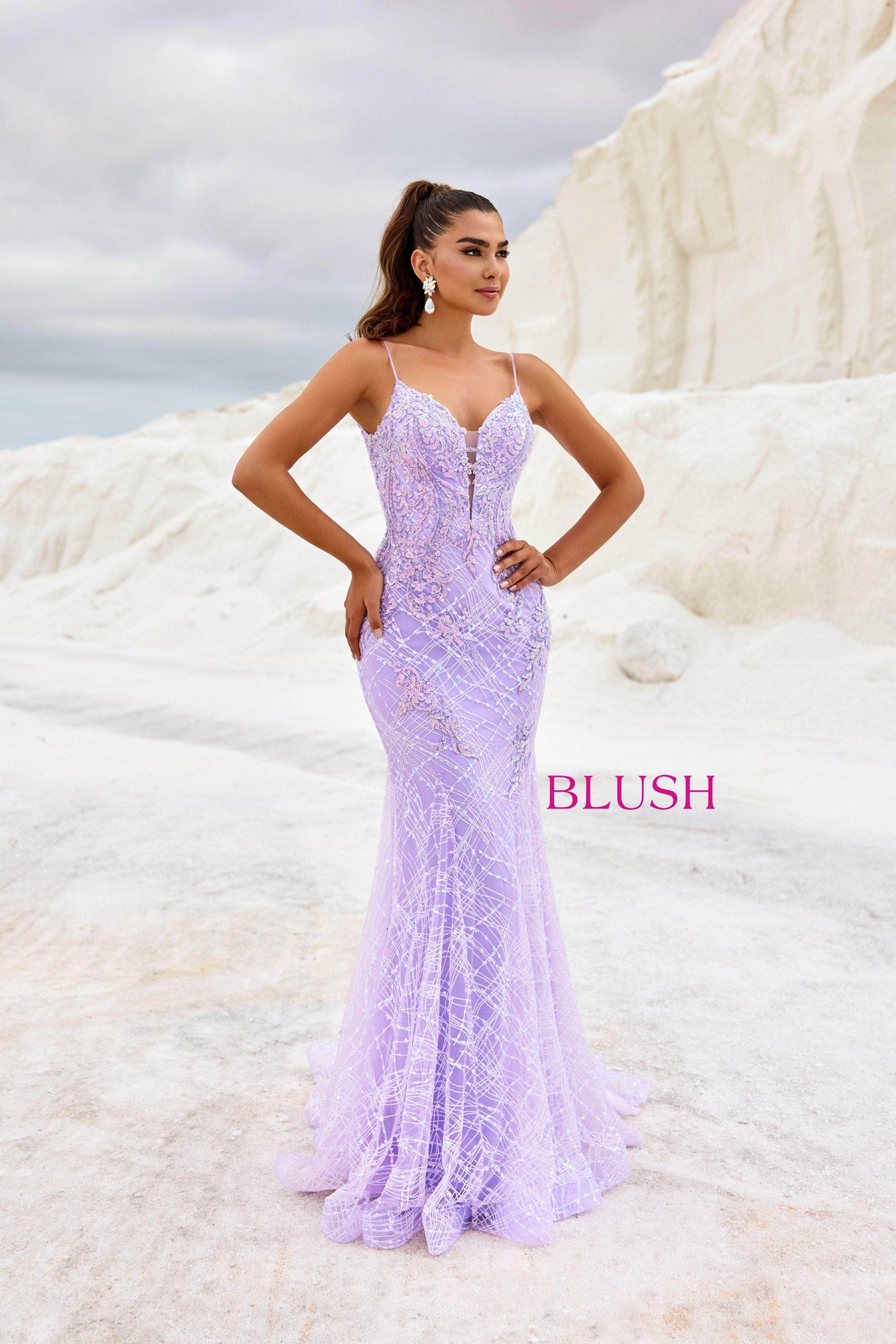Blush by Alexia Designs 12175 - Plunging Sleeveless GownSpecial Occasion Dress