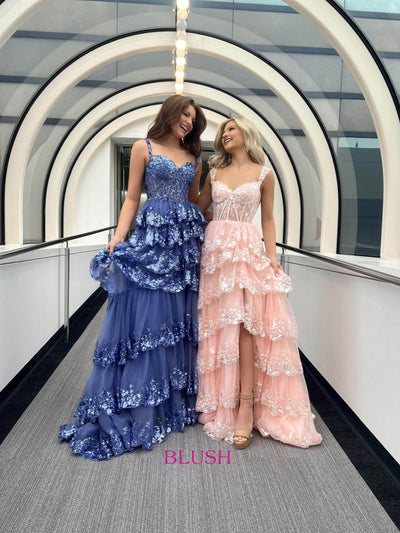Blush by Alexia Designs 12177 - Tiered A-Line Prom DressSpecial Occasion Dress