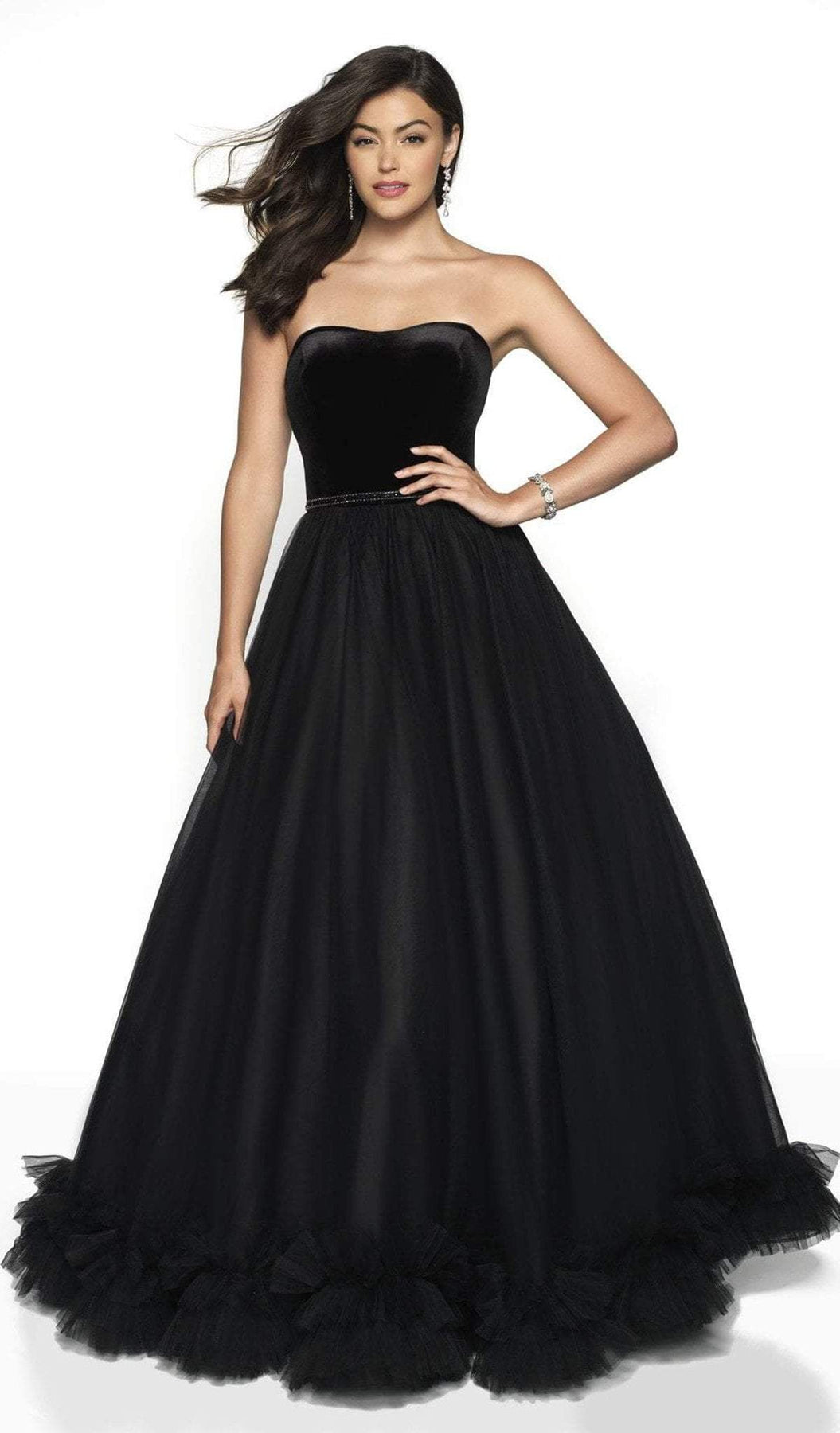 Blush by Alexia Designs - 5726 Sweetheart Ruffled Ballgown Ball Gowns 0 / Black