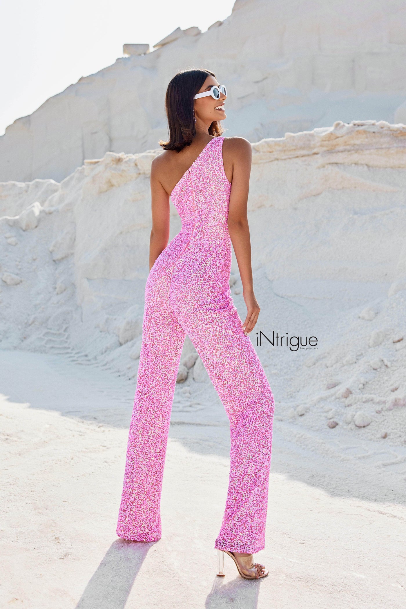 Blush by Alexia Designs 91016 - One Shoulder Sequin JumpsuitSpecial Occasion Dress