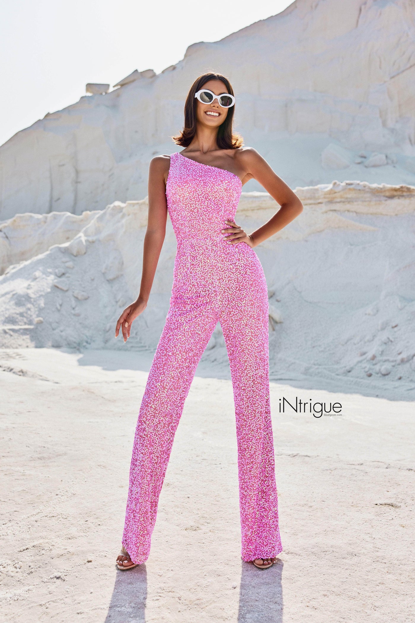 Blush by Alexia Designs 91016 - One Shoulder Sequin JumpsuitSpecial Occasion Dress