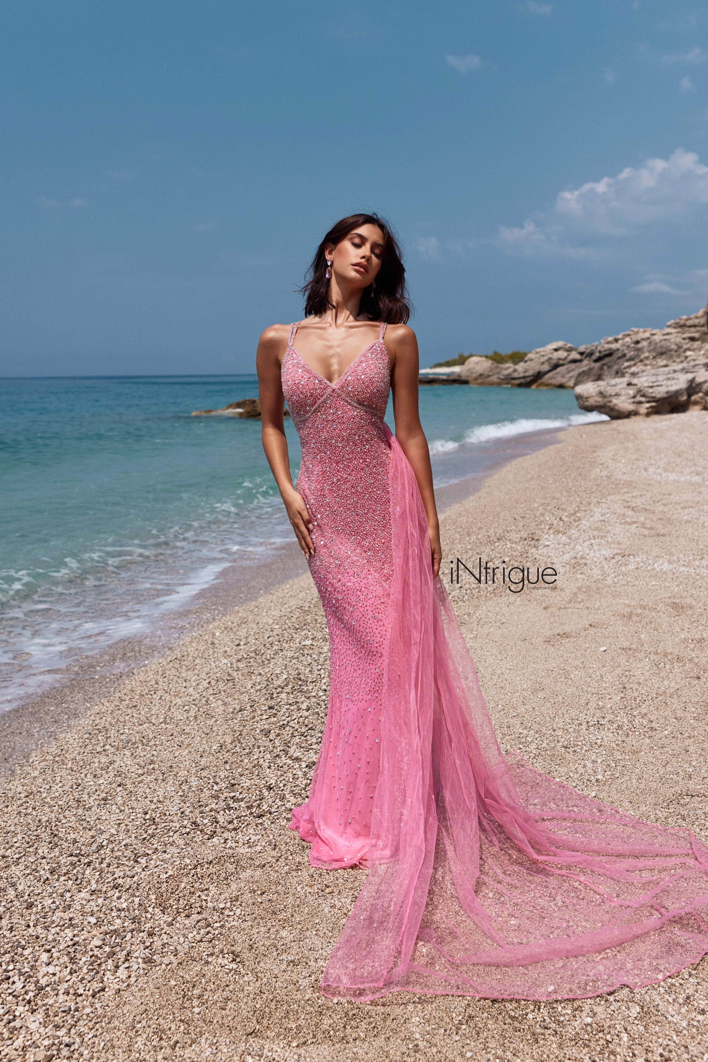 Blush by Alexia Designs 91042 - V-Neck Rhinestone Embellished GownSpecial Occasion Dress