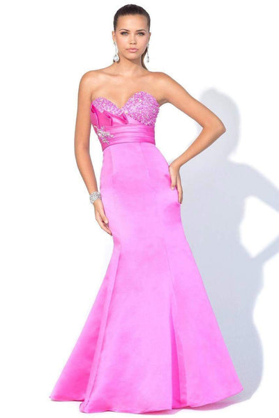 Blush by Alexia Designs - Beaded Sweetheart Satin Trumpet Gown 9304 Special Occasion Dress