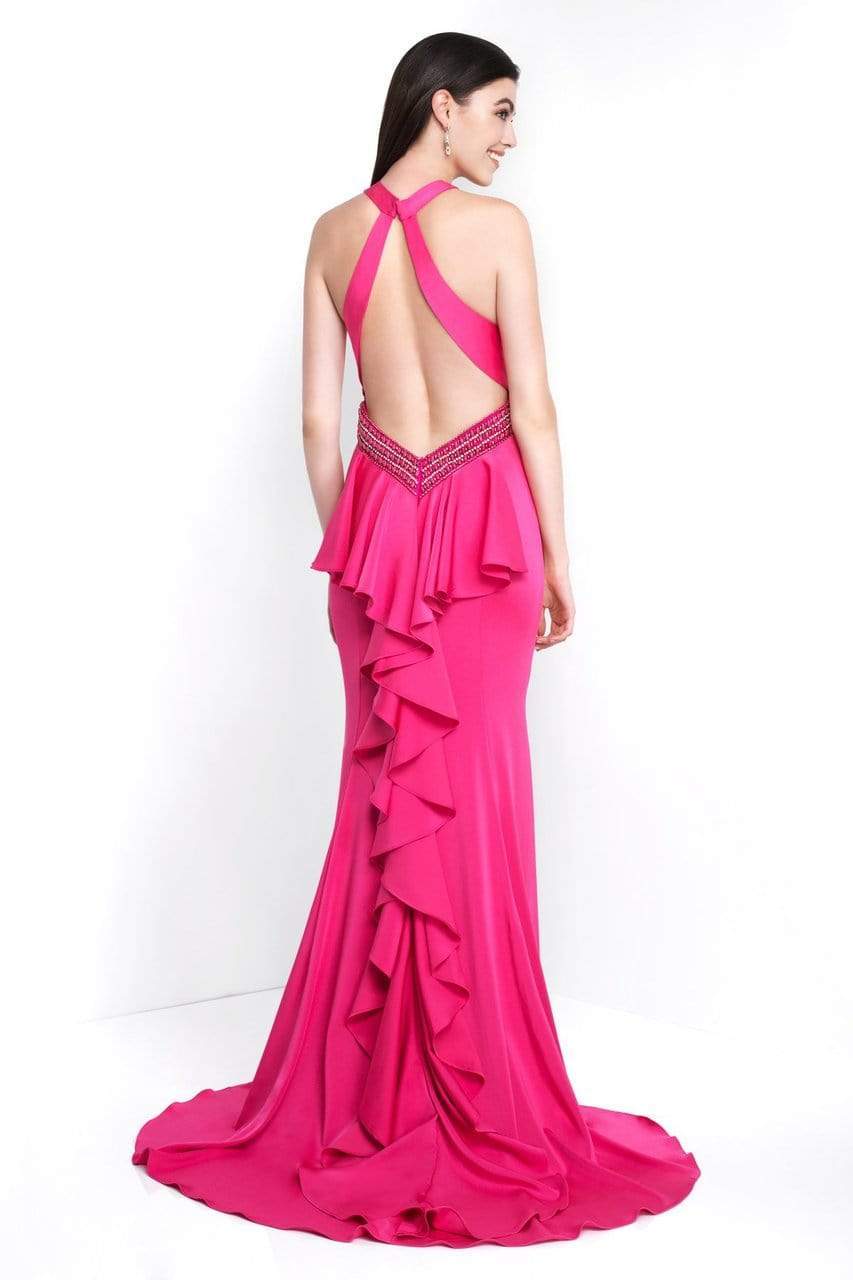 Blush by Alexia Designs - C1029 High Halter Ruffle Paneled Sheath Gown Special Occasion Dress