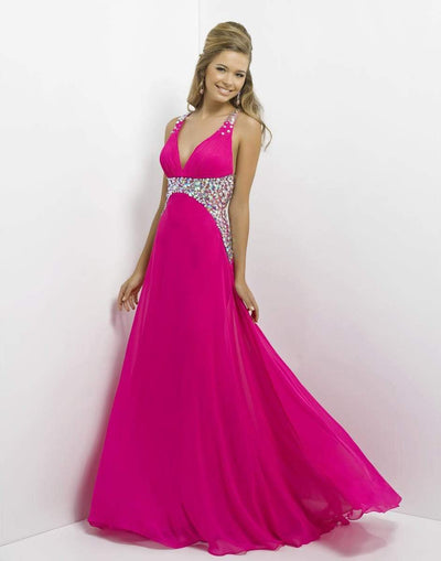 Blush by Alexia Designs - Sleeveless V-Neck Pleated Long Dress 9708 Special Occasion Dress