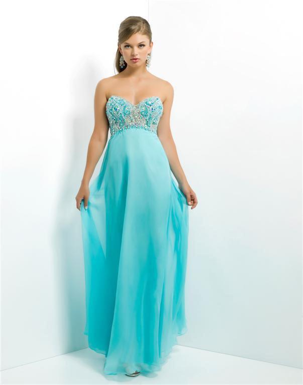 Blush by Alexia Designs - X138 Empire Sweetheart A-line Dress Special Occasion Dress 0 / Aqua