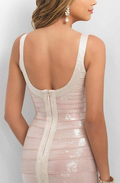 Blush - C373 Sleeveless Scoop Bandage Fitted Cocktail Dress Special Occasion Dress