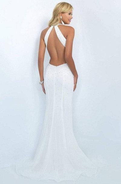 Blush - Crystal Embellished High Neck Mermaid Dress 11034 Special Occasion Dress