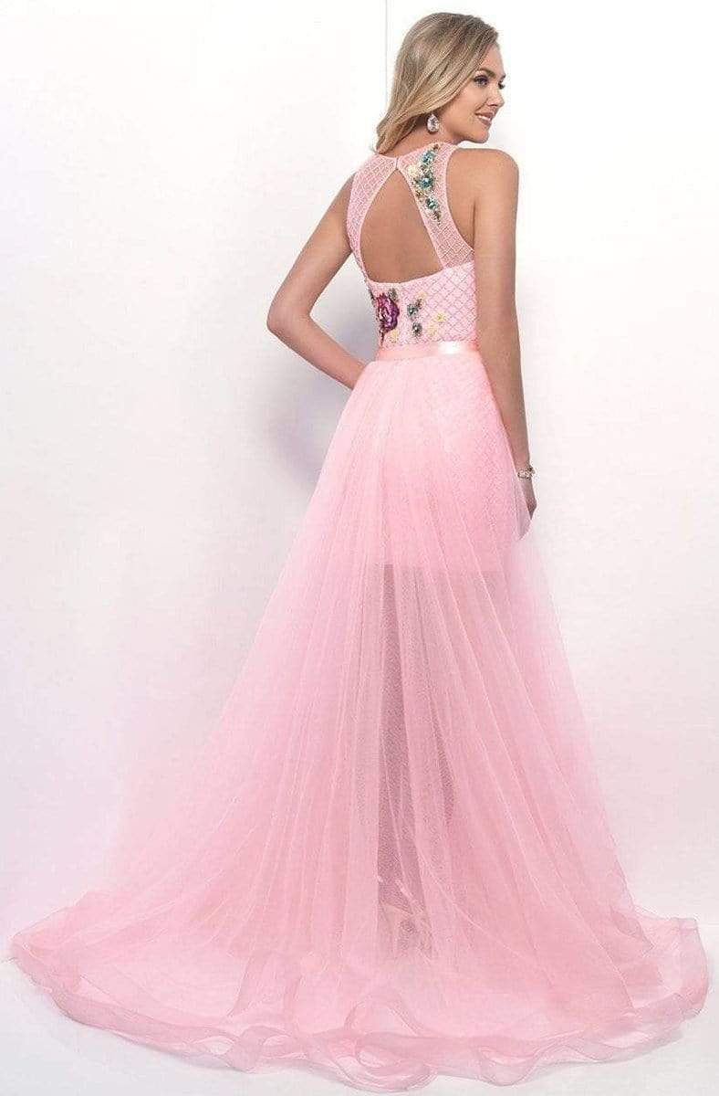 Blush - Embellished Illusion Jewel Neck With Removable Skirt 11205 Special Occasion Dress