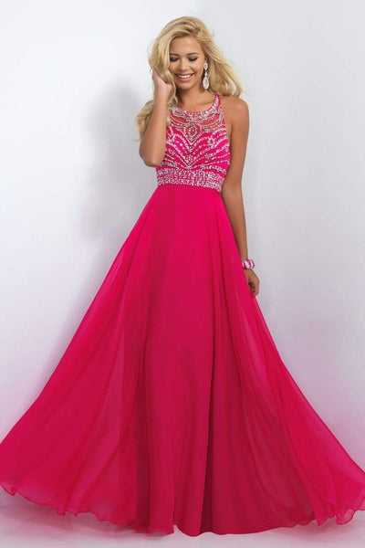 Blush - Jewel Embellished with Diamond Cutout Back Gown 10001 Special Occasion Dress