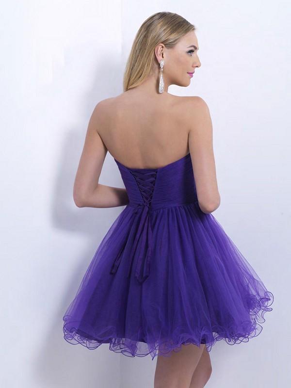 Blush - Strapless Rhinestone Embellished Short Dress X166 Special Occasion Dress