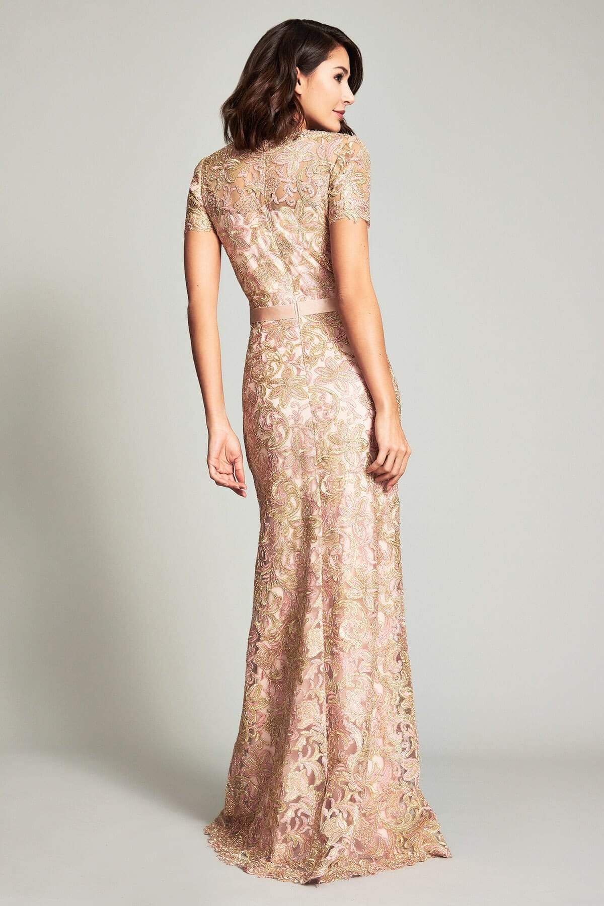 Tadashi Shoji - Caresse Semi-Fitted Gown Evening Dresses